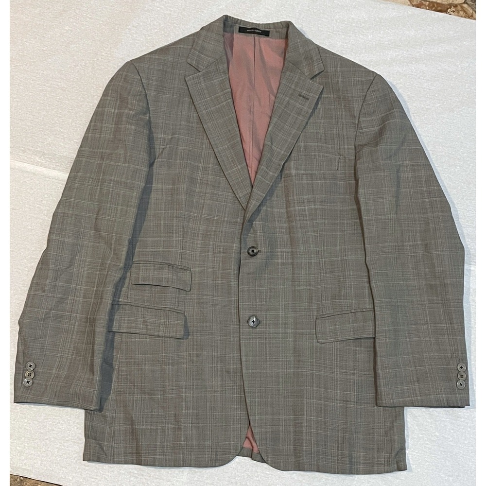 Hugo Boss Mens Gray Salmon Lined Wool Blazer Sport Coat 40R